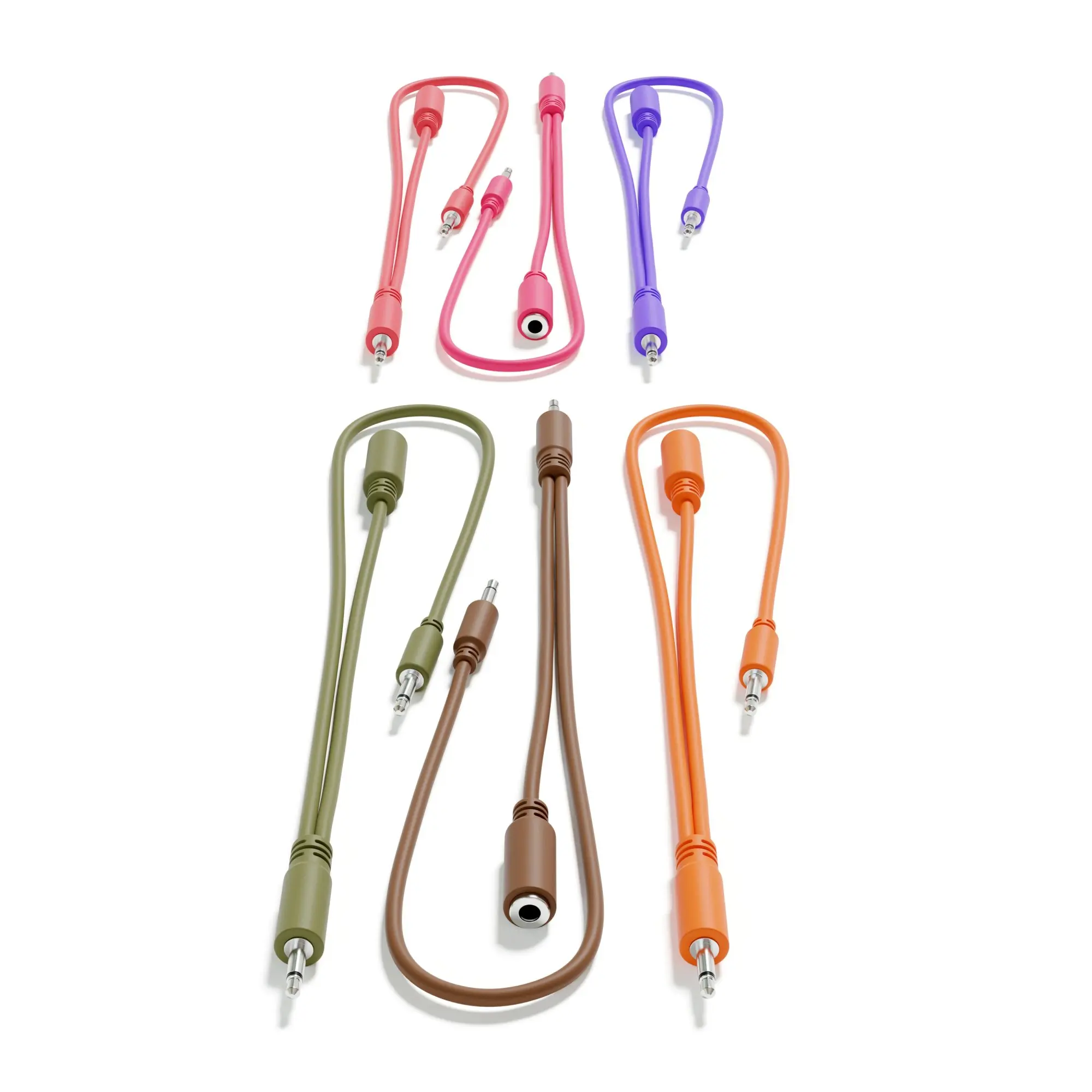 ExcelValley - Cabos de remendo Y divisor mono Hopscotch TS 3,5 mm 1/8" Synth Eurorack