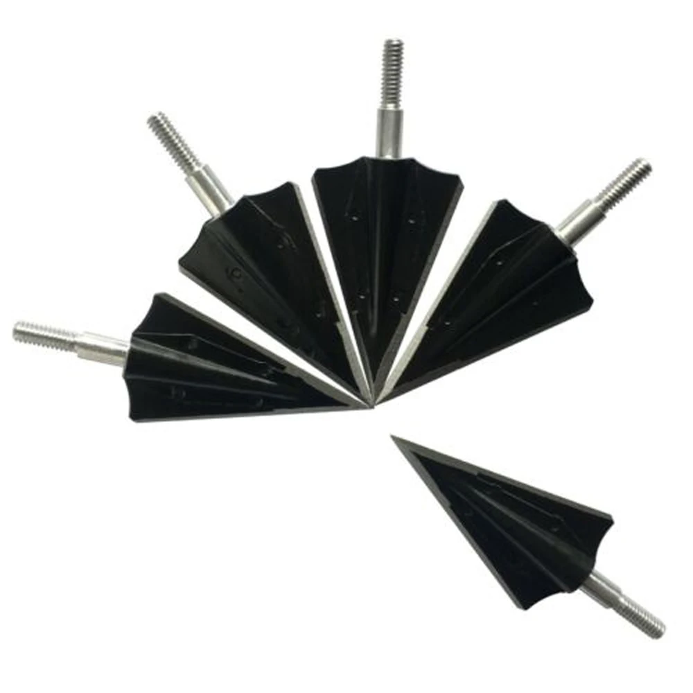 6/12/24pcs Archery Broadheads 125Grain Universal Thread 2 Fix Blade Tip Points Target For Outdoor Hunting Accessories