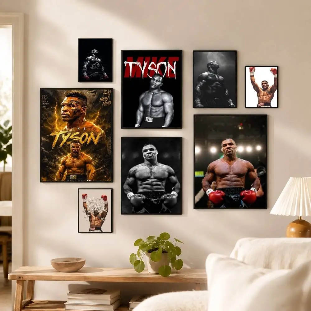 boxer Mike Tyson Cool Poster High Quality Dorm Living Room Aesthetic Wall Decoration Painting Stickers Gift