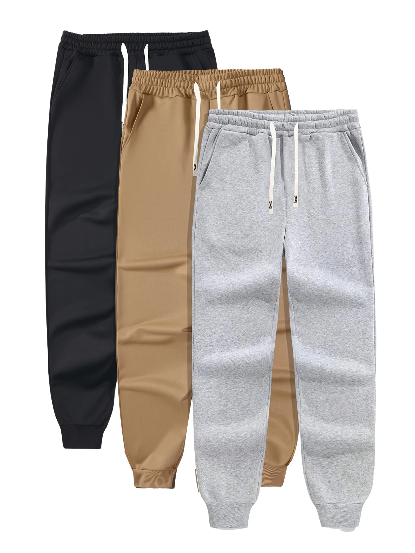 3-teiliges Set Baggy Jogginghose Herren Gym Trainingshose Gratis Angebote Herrenhose Hochwertige Sportbekleidung Lässige Laufhose Herbst Workout – Detail 4