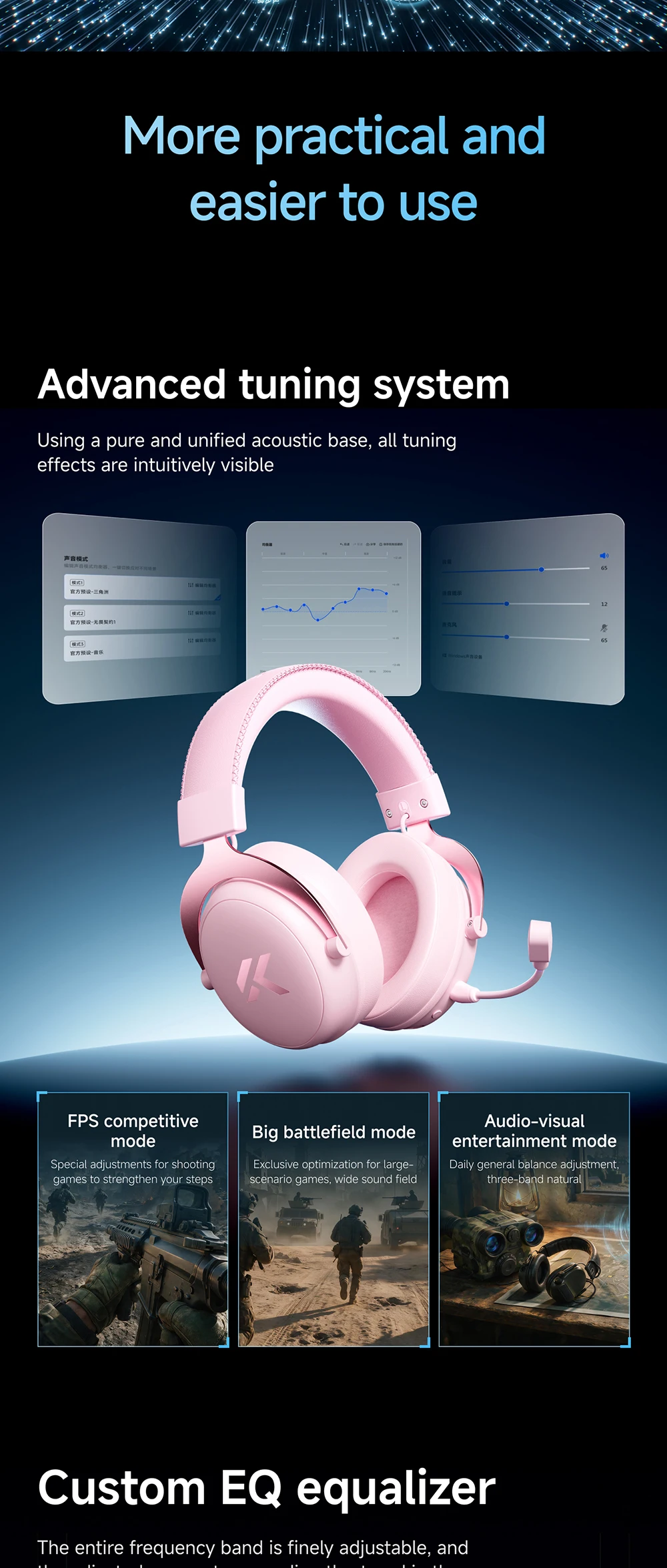 white gaming headset option