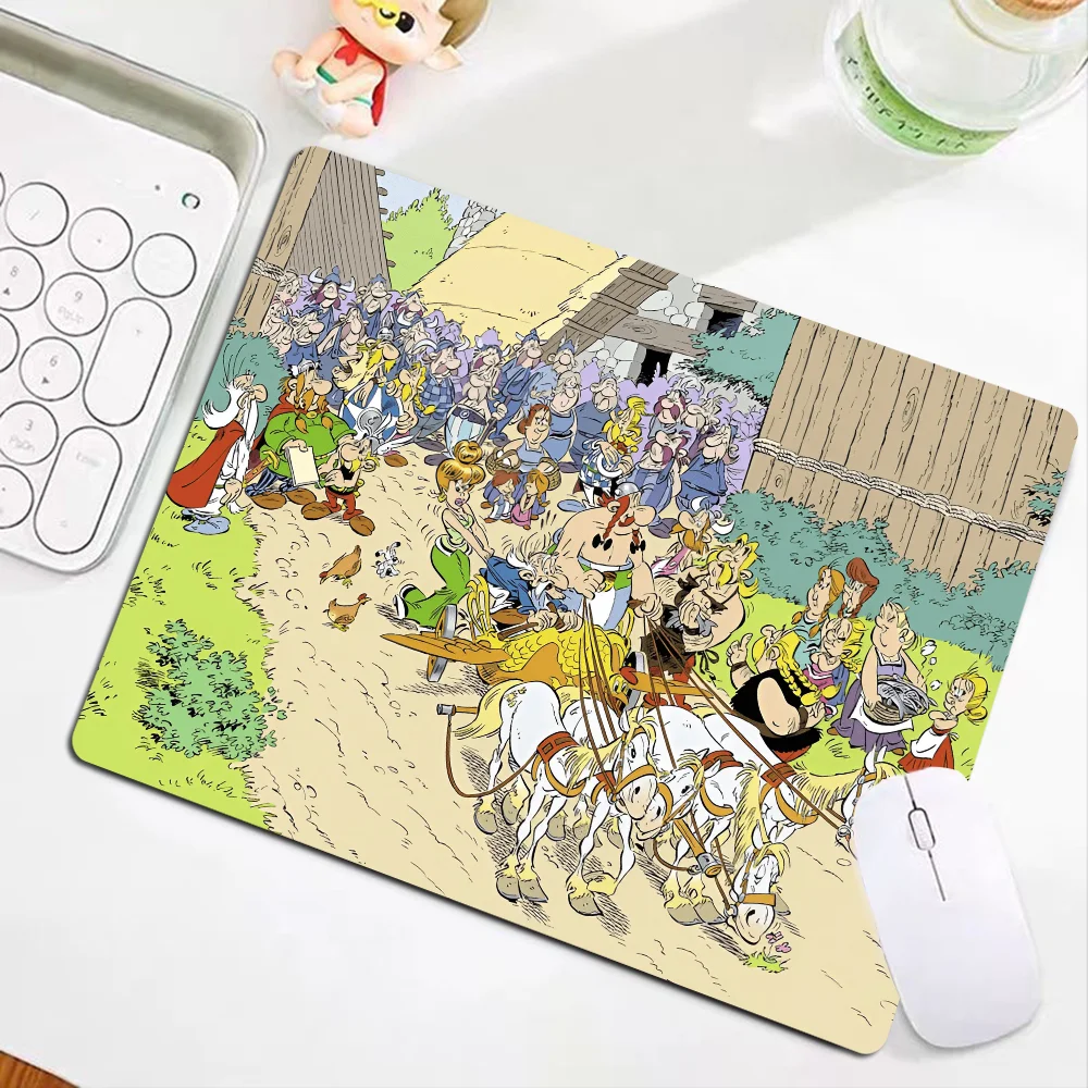 A-Asterix-ObelixES Mousepad 25x29cm Small Office Computer Desk Mat Table Keyboard Big Mouse Pad Laptop Cushion Non-slip Padmouse