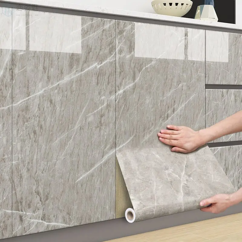 Modern Style Kitchen Wallpaper Oil Proof High-temperature Resistant Self-adhesive Waterproof Wallpaper Mould-Proof Sticker