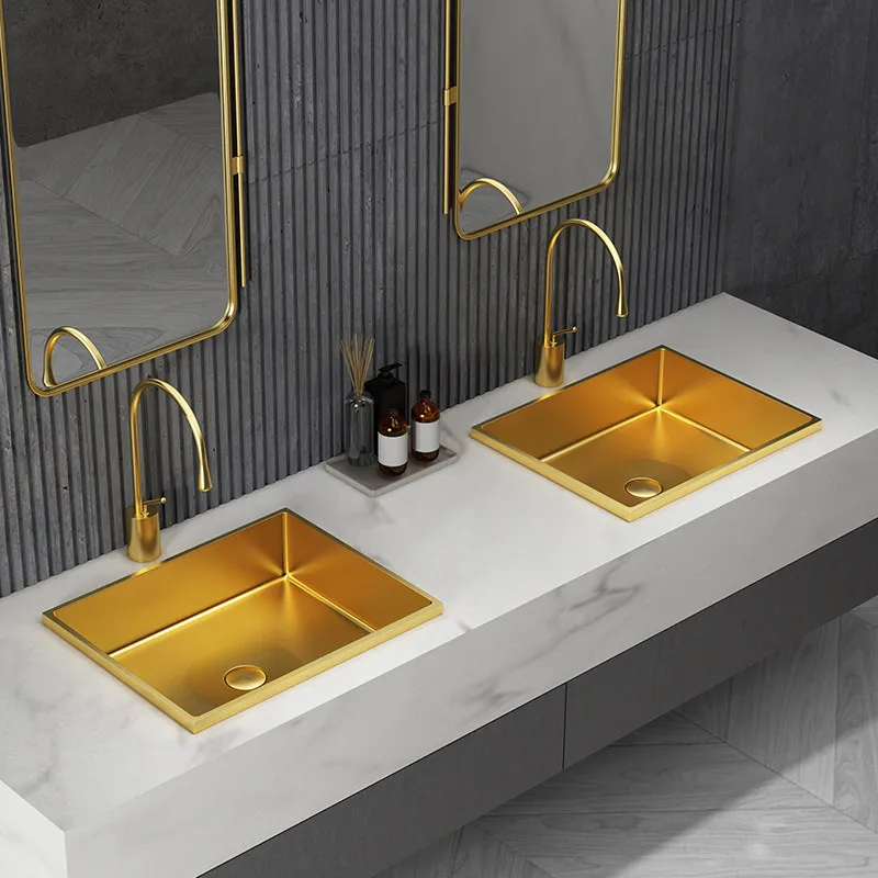 Semi-embedded Taichung basin, bathroom, stainless steel wash basin, single basin