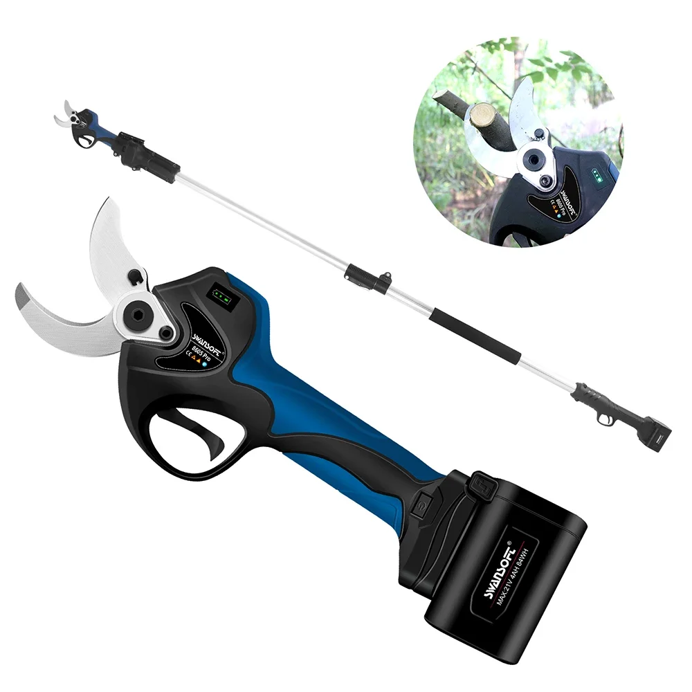 SWANSOFT Electric pruning shears progressive cutting garden electric scissors 40mm power pruner