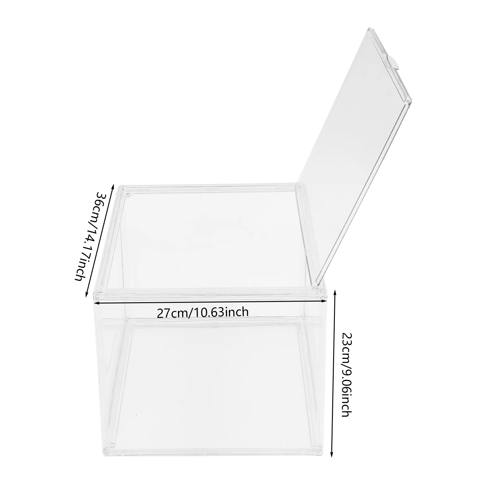 Moderne 4-teilige Transparente Handtaschen-Aufbewahrungsboxen PET Stapelbare Aufbewahrungs- und Präsentationsboxen für Schlafzimmer, Begehbare Kleiderschränke – Detail 1
