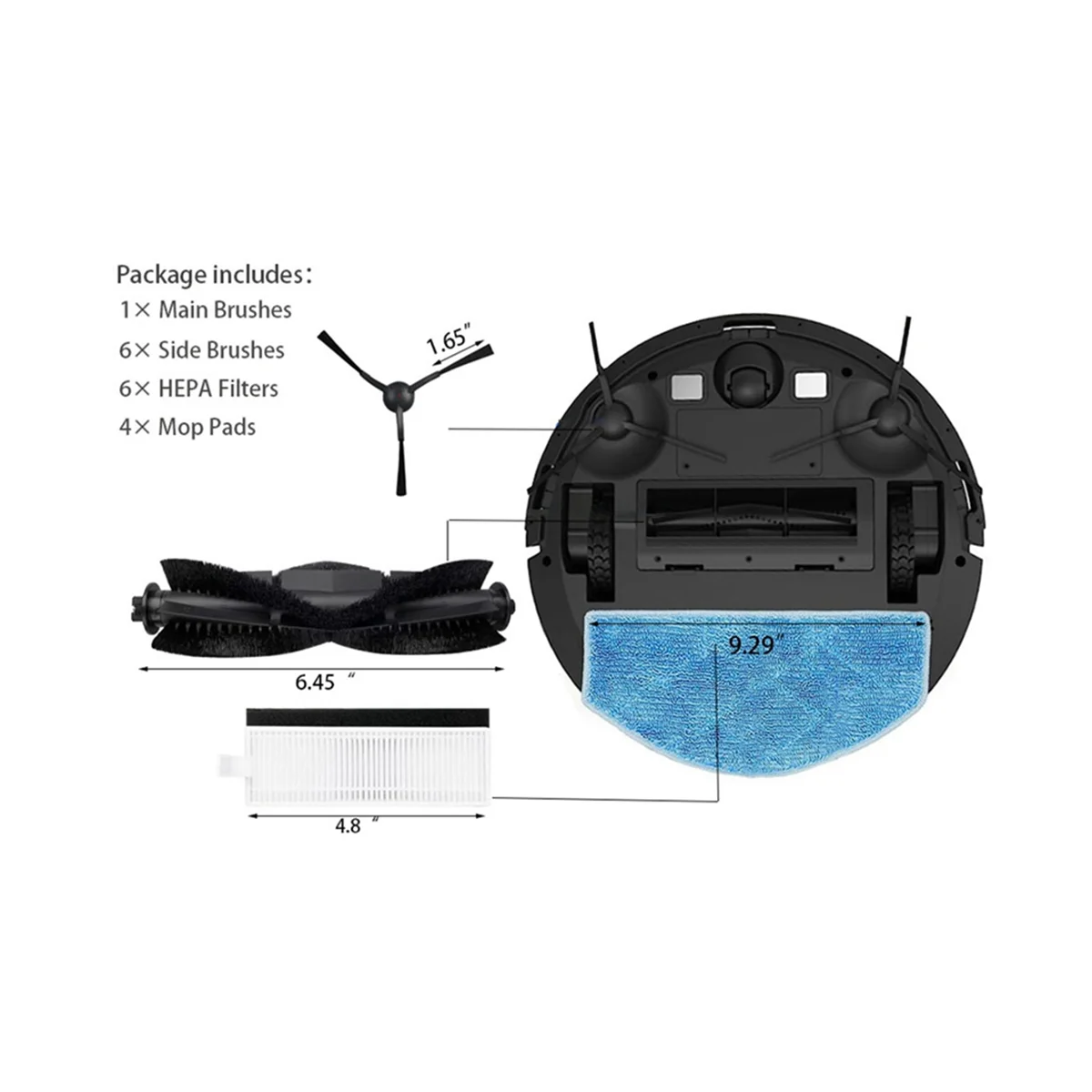 For Tikom G8000 G8000 Pro HONITURE G20 Robot Vacuum Cleaner Spare Parts Main Brush Filter Wipe