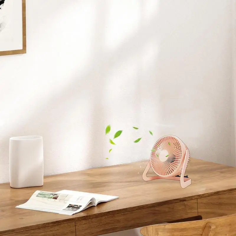 Small Personal USB Desk Fan Portable Desktop Table Cooling Fan Strong Wind Quiet For Home Office