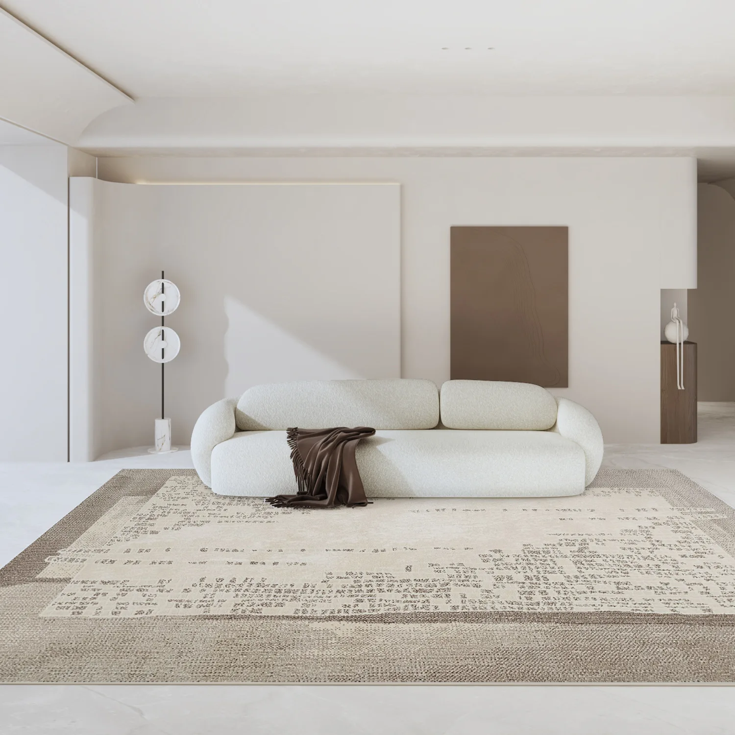 Living room soft decoration minimalist premium minimalist wabi sabi bedroom carpet thickened 5