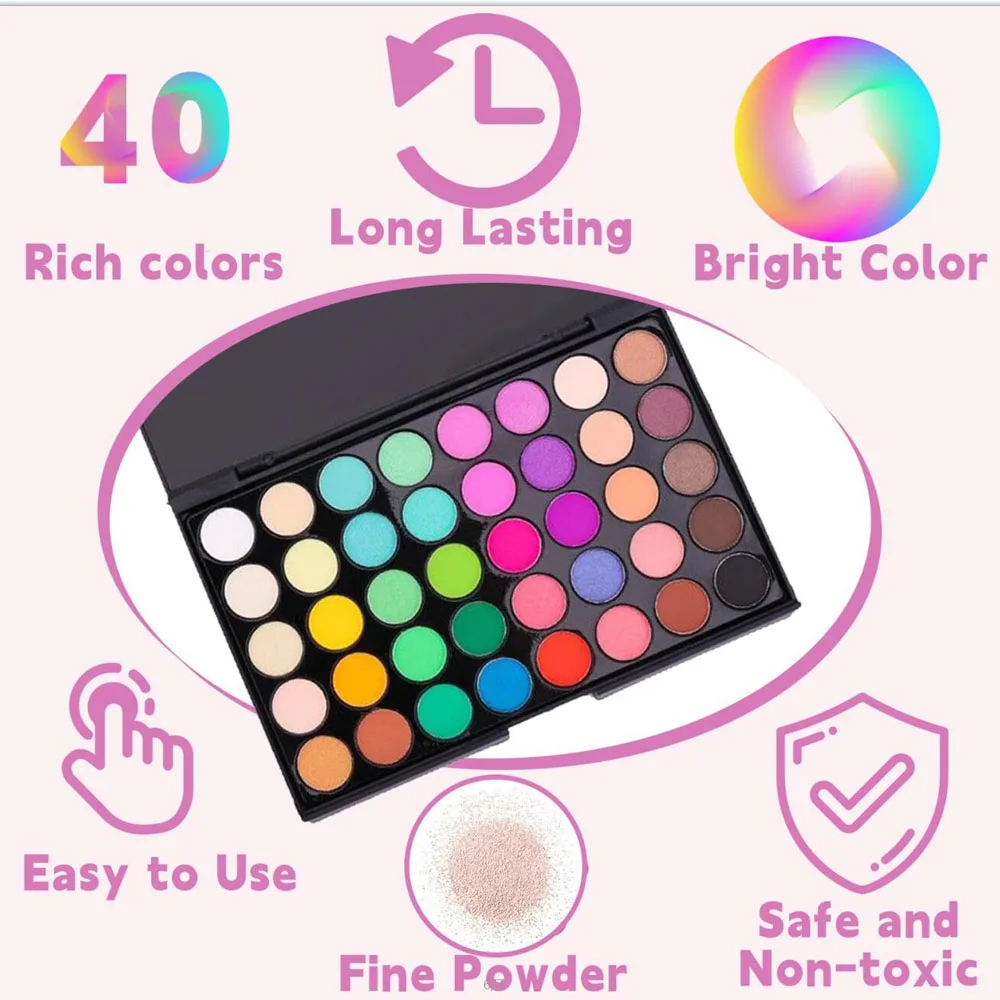 1 scatola 40 colori Y2K evidenziatore pittura per unghie miscelazione decorazione per unghie nail art polvere glitter opaca e effetto glitter sfumatura nail art