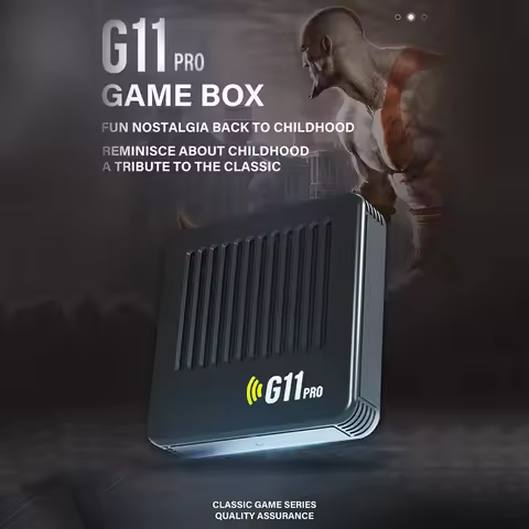 G11 Pro Game Box With 2.4G Wireless Dual Controllers 4K HD TV Video Game Console Built-in 10000 Retro Games Portable Game Player
