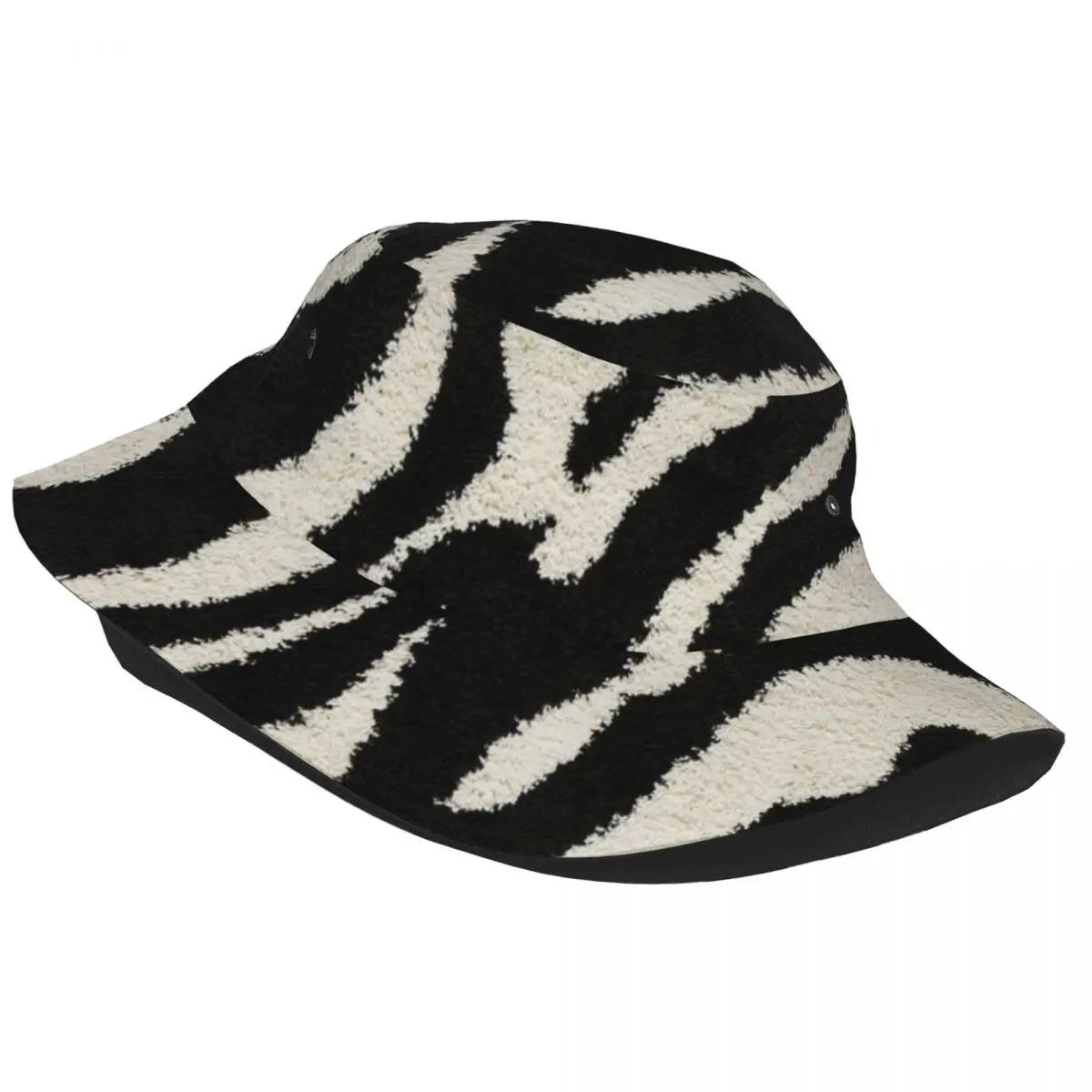 Bucket Hat Fisherman Cap For Women Men Gorras Summer Zebra Print