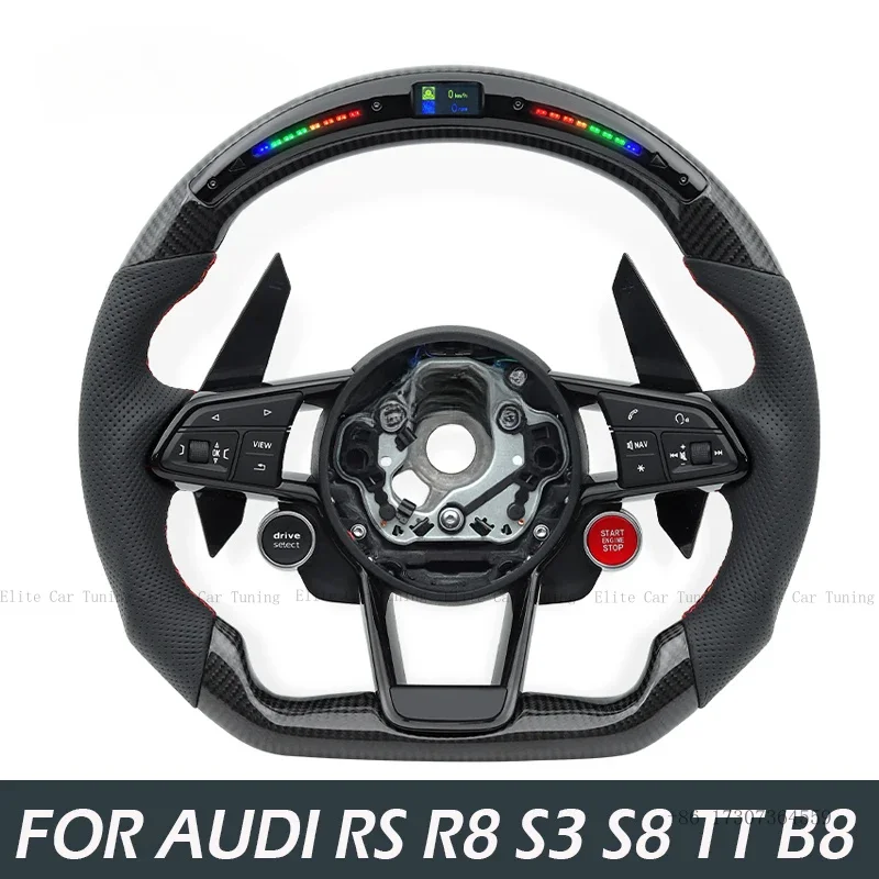 

Car Carbon Fiber LED Sport Steering Wheel for Audi A3 A4 A5 A6 A7 Q2 Q7 B8 S5 R8 RS3 RS6 RS7 C7 TT MK2 MK3 S3 S8 Car Accessories