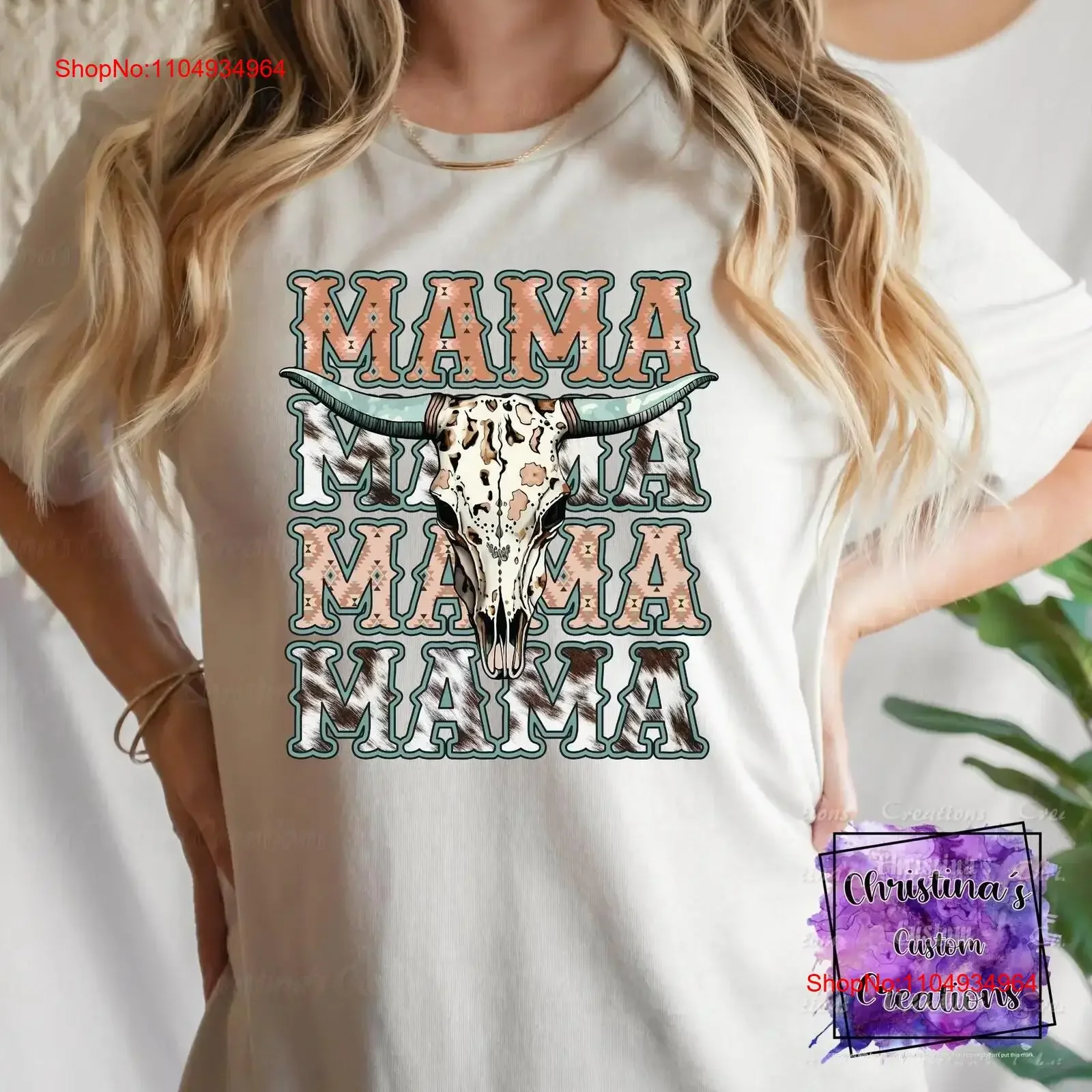 

Western Mama T Shirt Trendy Fast Shipping Super SofT for Women Mom vintage Washed Top For Everyday Wear Breathable Versatile