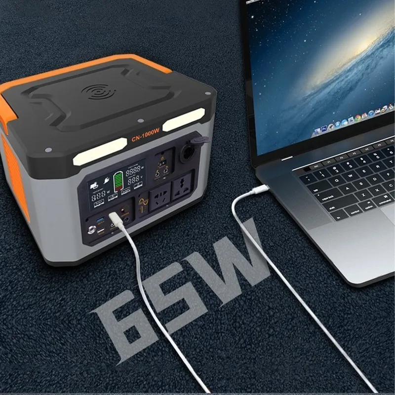 

Portable Large Capacity Outdoor Power Station High Power Emergency Backup Battery For RV Camping TravelVan Using Solar Generator