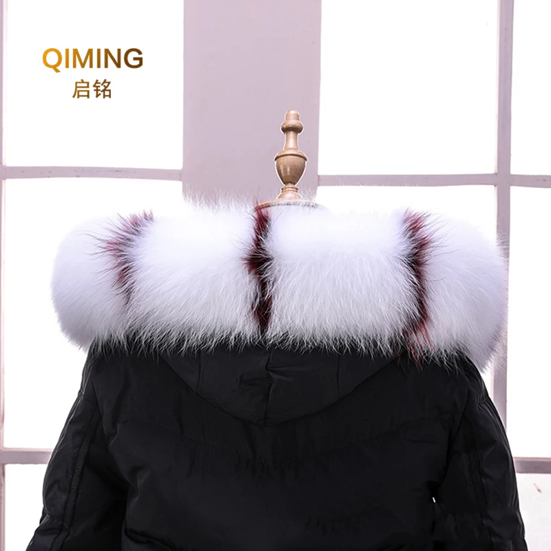 Winter Women Real Fox Fur Collar Scarf Coat Fur Collar Luxury Fox Fur Scarves Genuine Warm Neck Warmers Shawl Scarfs for Ladies