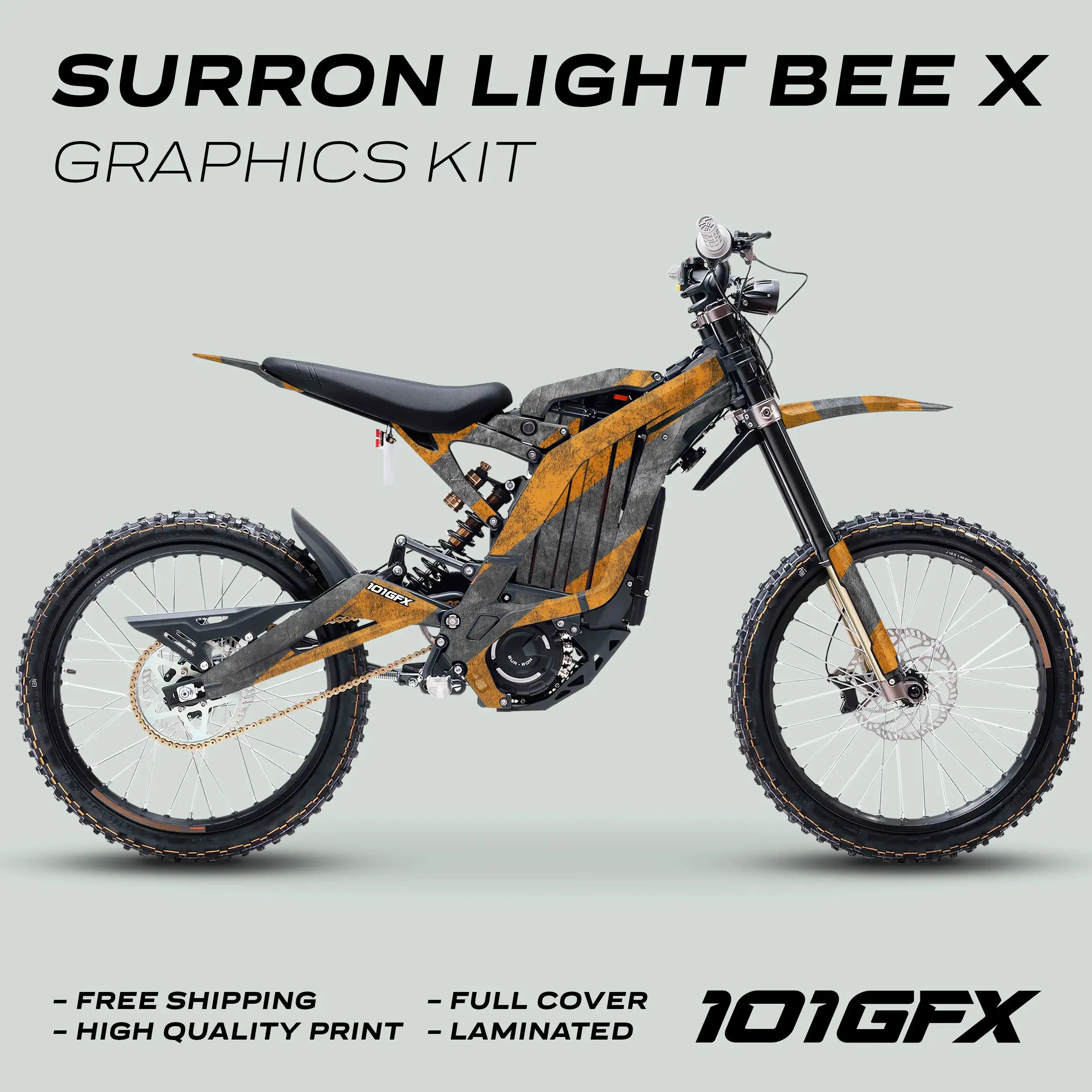 Graphics Kit CONCRETE LINES Decals Stickers Laminated URBAN Texture  L1E eBike Emoto For Surron Light Bee X