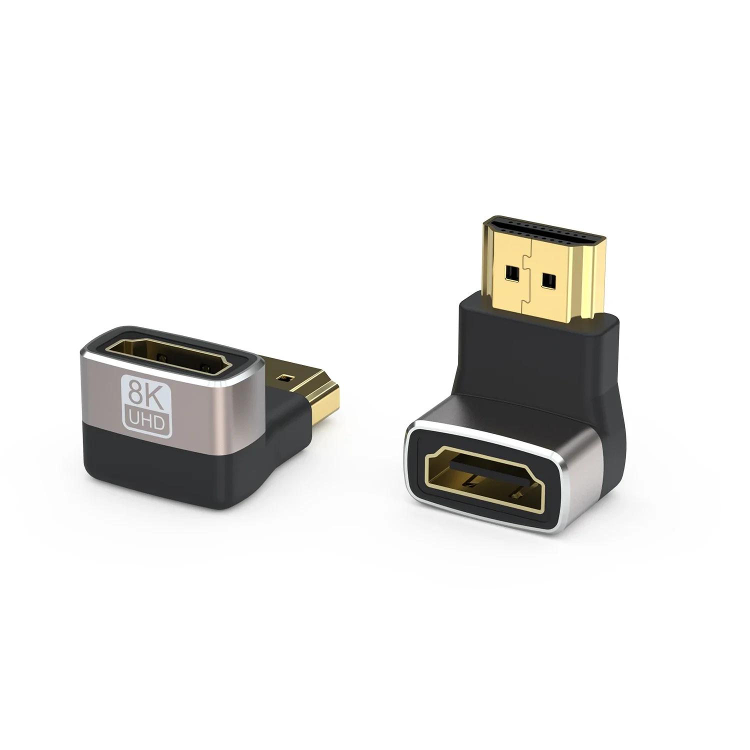 8K HDMI-Compatible Side Bend 90 Degree Adapter 90 Degree Right Angle 270 Degree Adapter HDMI Male To Female Expansion Connector image 2