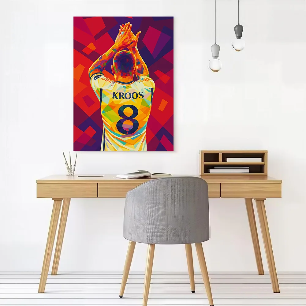 Toni Kroos Colorful Digital Art Poster Customizable Printed Canvas Painting for Pictures Wall Art Room Decoration Aesthetic Home