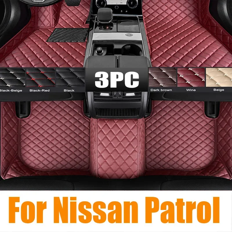 Floor Mat for Nissan Patrol Royale Armada Y62 2011~2023 Waterproof Interior Foot TPE Liner Carpet Pad Custom Cover Accessories