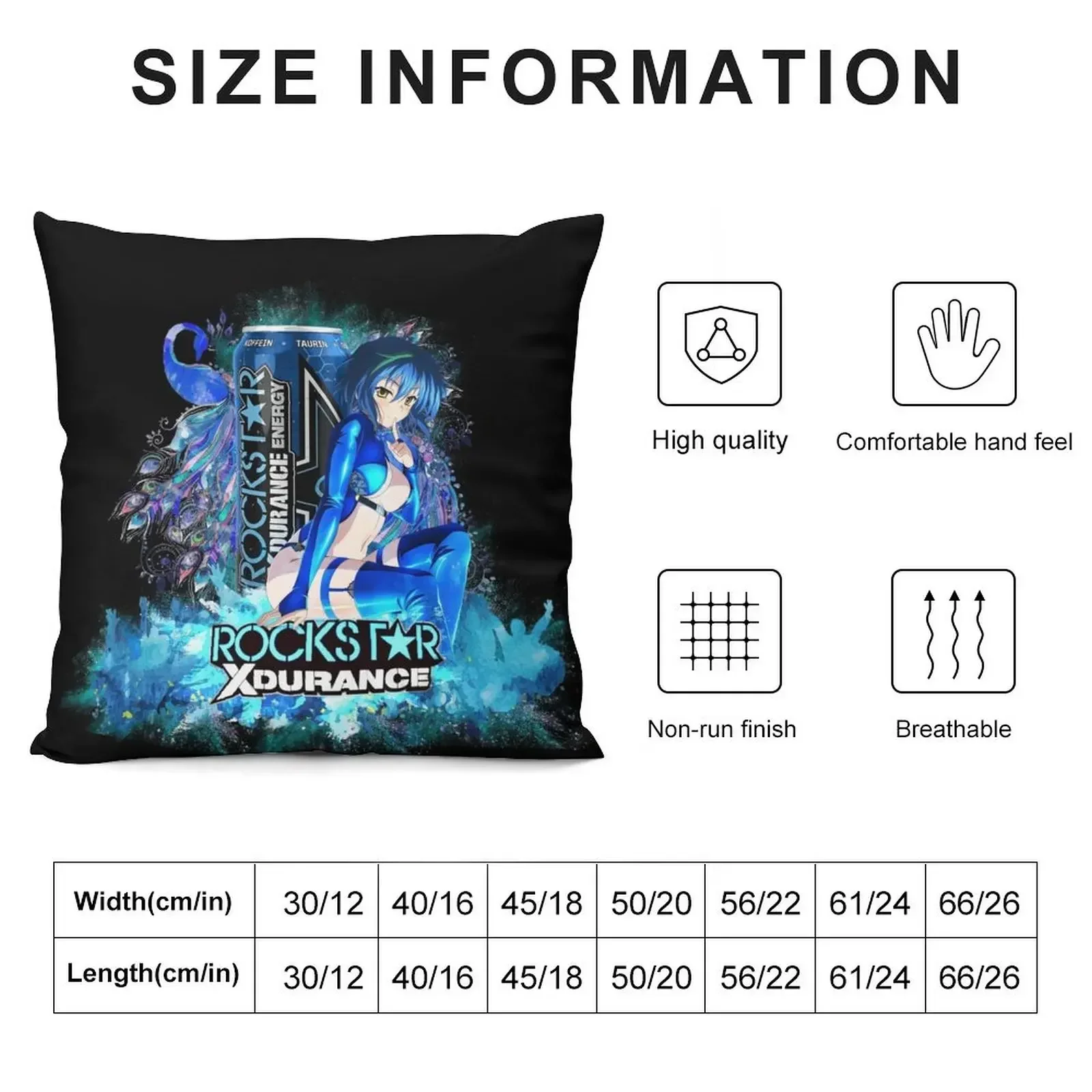 Highschool DxD - Xenovia Quarta Rockstar Ver. 2 Throw Pillow Covers For Sofas Cusions Cover pillow