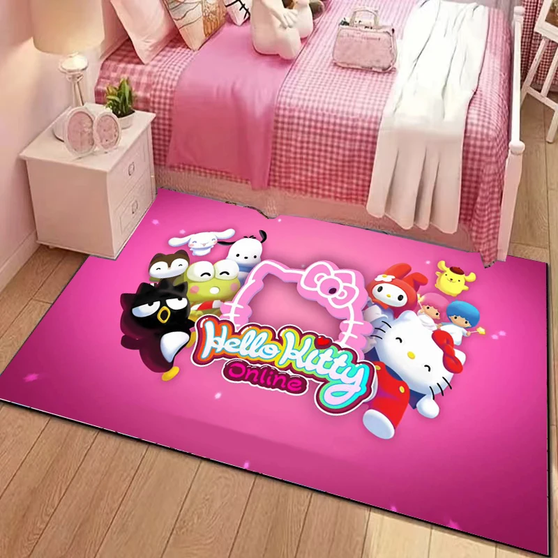 Sanrio Hello Kitty Non-slip Carpet Large Area Rug 3D Carpet for Home Living Room Kids Bedroom Sofa Doormat Decor Child Floor Mat