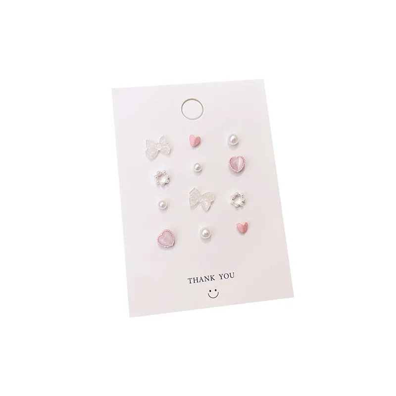 ChimSweet-Ensemble de boucles d'oreilles mignonnes pour femmes et filles, piercing d'oreille polyvalent, bijoux exquis, accessoires de mode, cadeaux