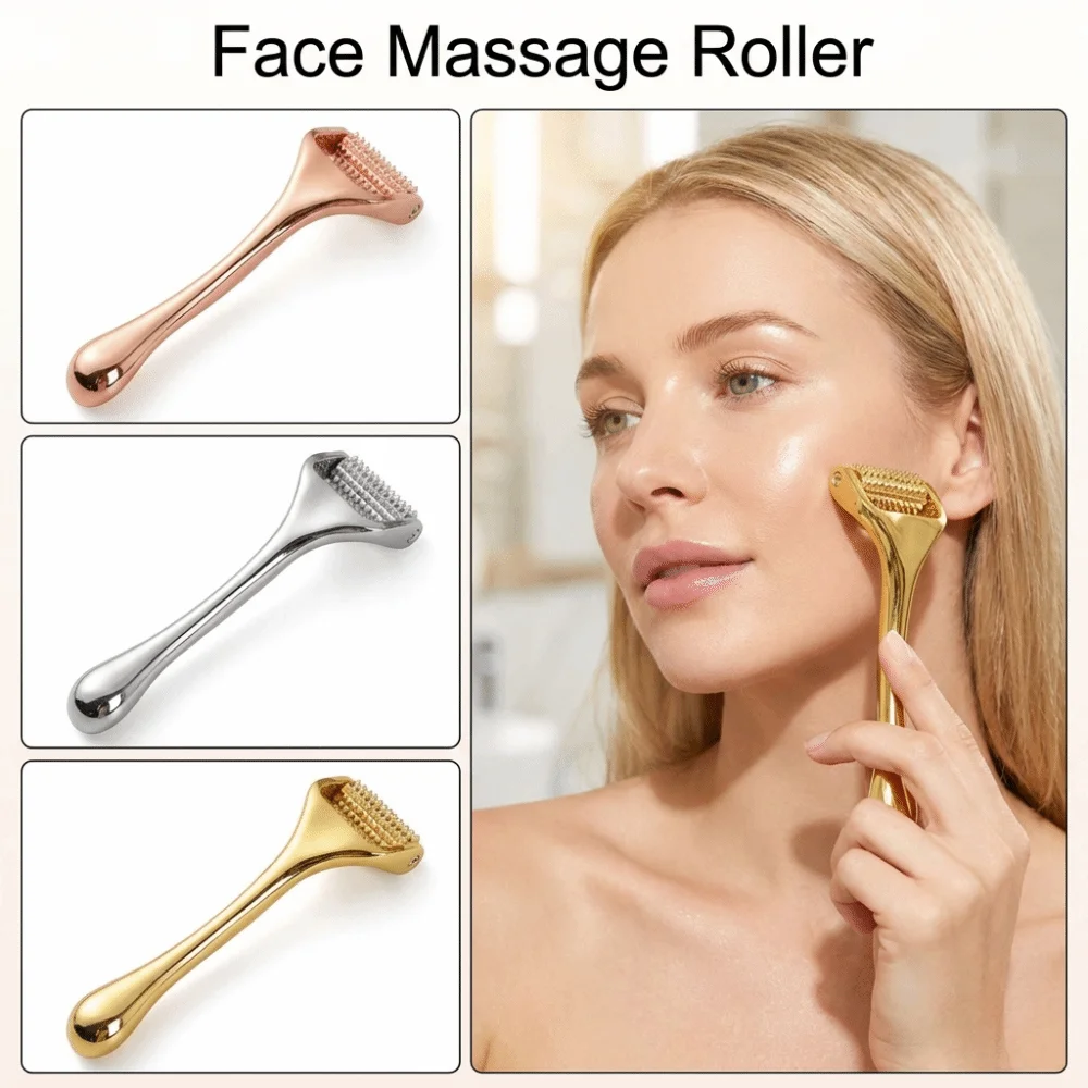

Anti-wrinkle Face Massage Roller Relax Tighten Acupressure Roller Multifunctional Portable Deep Tissue Massage Tool Body