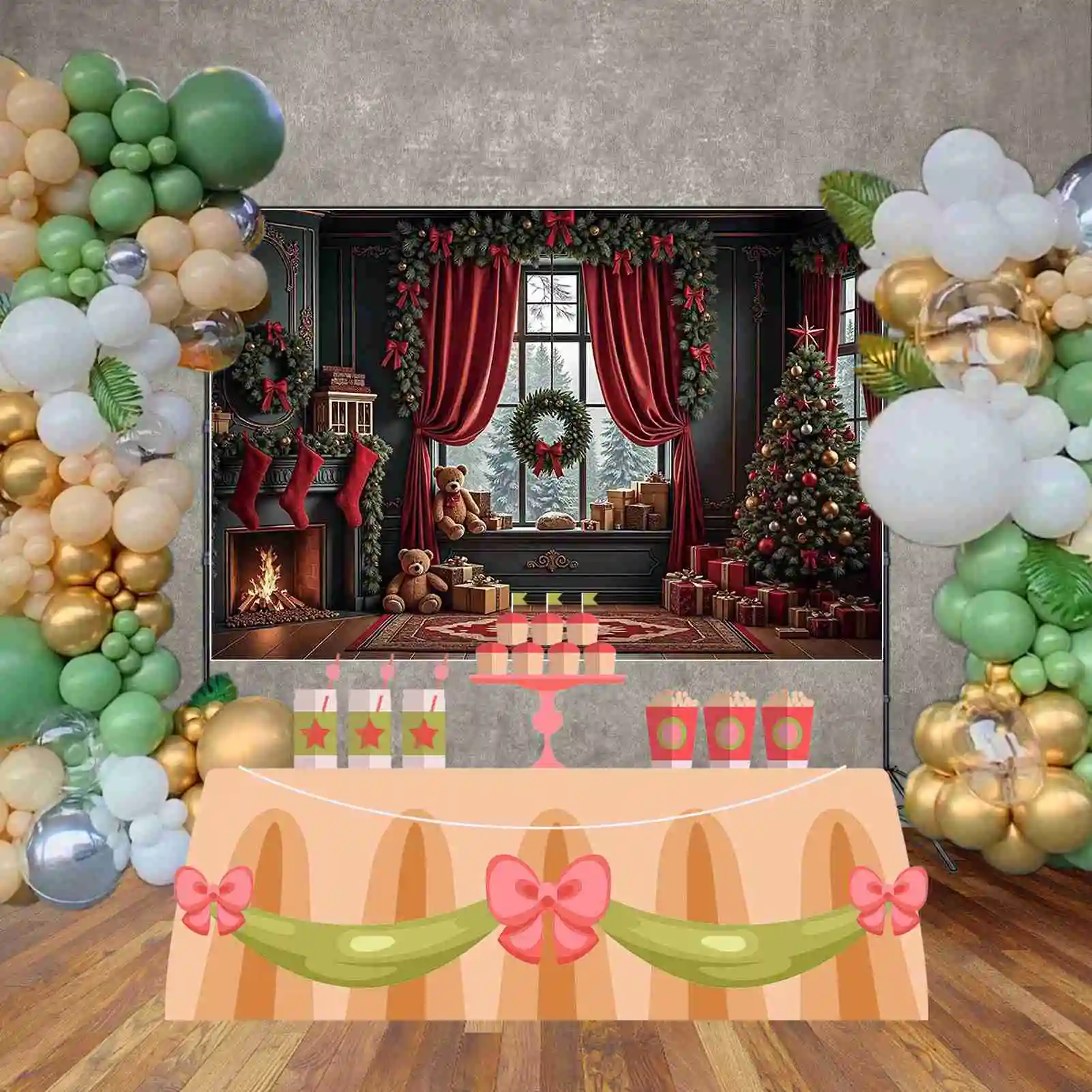 MOON.QG Рождественские украшения фон для фотосъемки ковер свет рождественские елки фон для фотосессии детский студийный реквизит для фотобудки