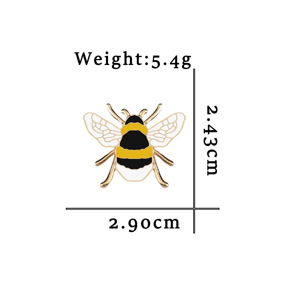 Cartoon Design Insect Brooch Cute Little Bee Metal Lapel Pins Girls Kids Enamel Pin Shirt Backpack Custom Badge Accessories Gift image 6