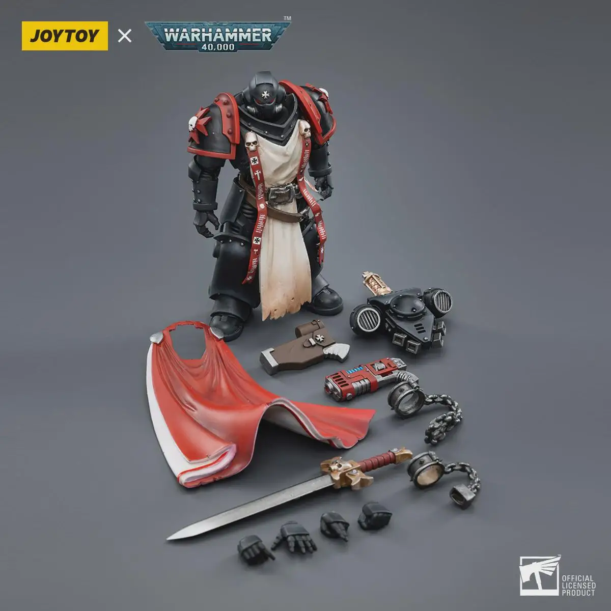 JOYTOY Warhammer Black Templari Maresciallo Baldeckrath Eberwulf & Rolantus 1:18 Figure Modello di gioco Mecha Collezione di giocattoli Ornamento