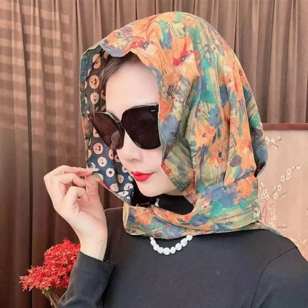 Nova moda resistente ao sol feminino turbante respirável macio hijab boné lenço de cabeça primavera verão
