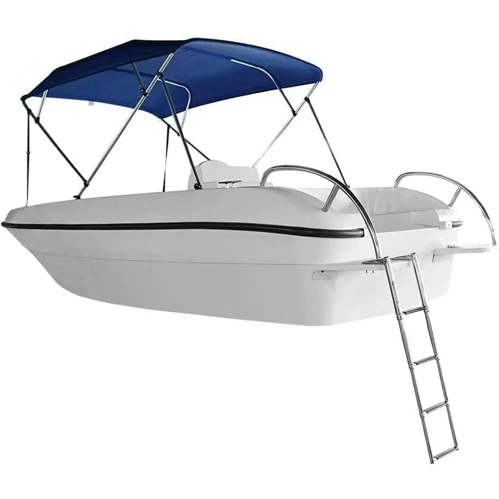 Pontoon Boat Ladder, Telescopic 4 Step Ladder Stainless Steel Telescoping Extendable Boat Ladder 900 Pound Capacity For Yacht/Sw