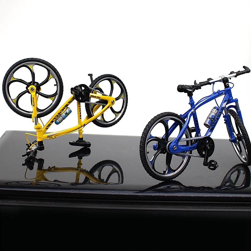 Mini Alloy Finger Bicycle Model Racing Toy Creative Simulation Metal Mountain Bike Set Collection Toys For Boys