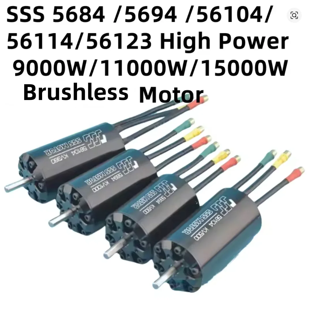 

TFL High Power & Efficient SSS 56 Series 5684 5694 56104 56114 56123 360KV to 1400KV Brushless Motor 6 Poles For RC Marine Boat