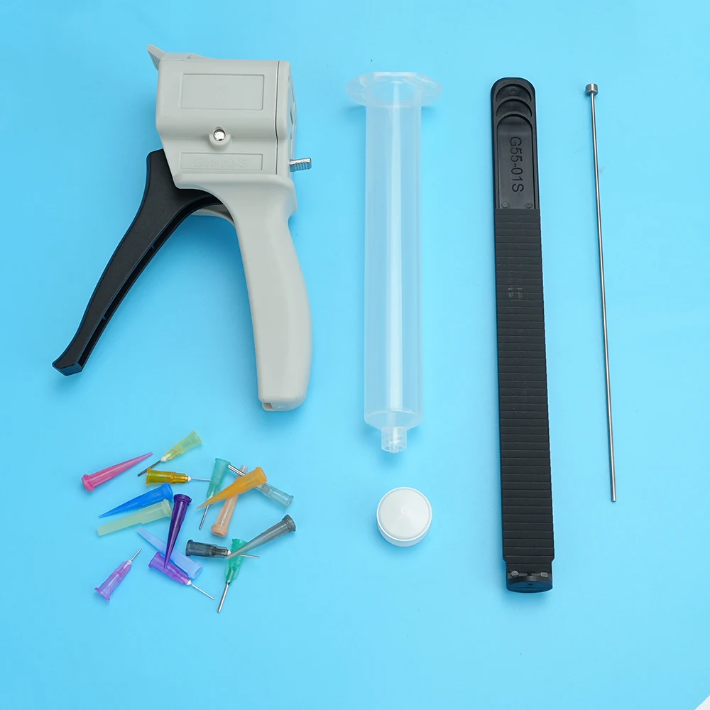 Manual Dispensing Glue Gun For 30CC 55CC Syringe Barrel Single‑Component PU Epoxy UV Solder Paste Sealant Caulking Gun