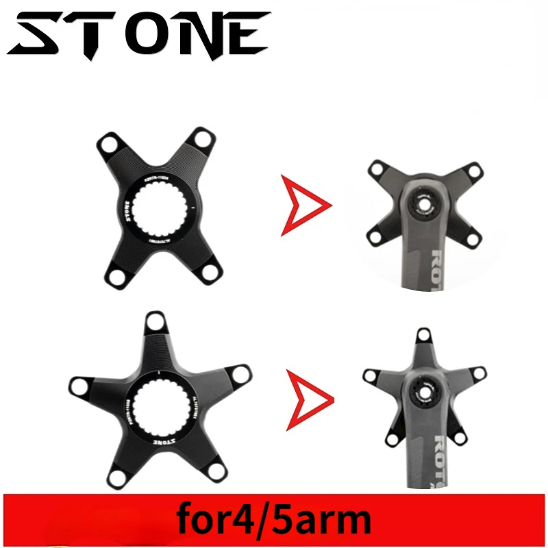 Stone Chainring for Rotor To 110 BCD Adapter Spider Converter for Kapic Aldhu Vegast Hawk Raptor Inpower 4Arm 5 Arm Bolt Crank