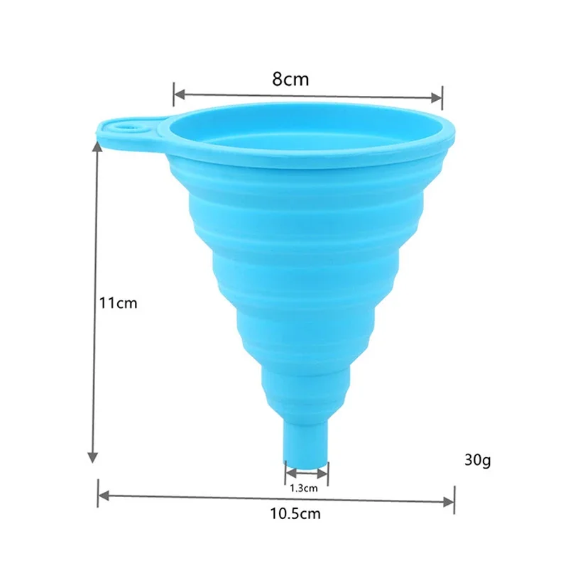 Funis dobráveis de silicone, funil universal portátil, transferência de enchimento de líquido, óleo de motor automático, troca de gasolina,