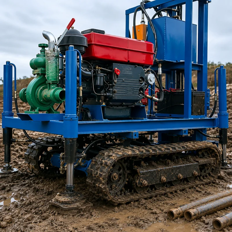 Deep Hole Crawler Water Well Drilling Machine Powerful Borehole Digging Rig Mountain Terrane Professional Factory Supply