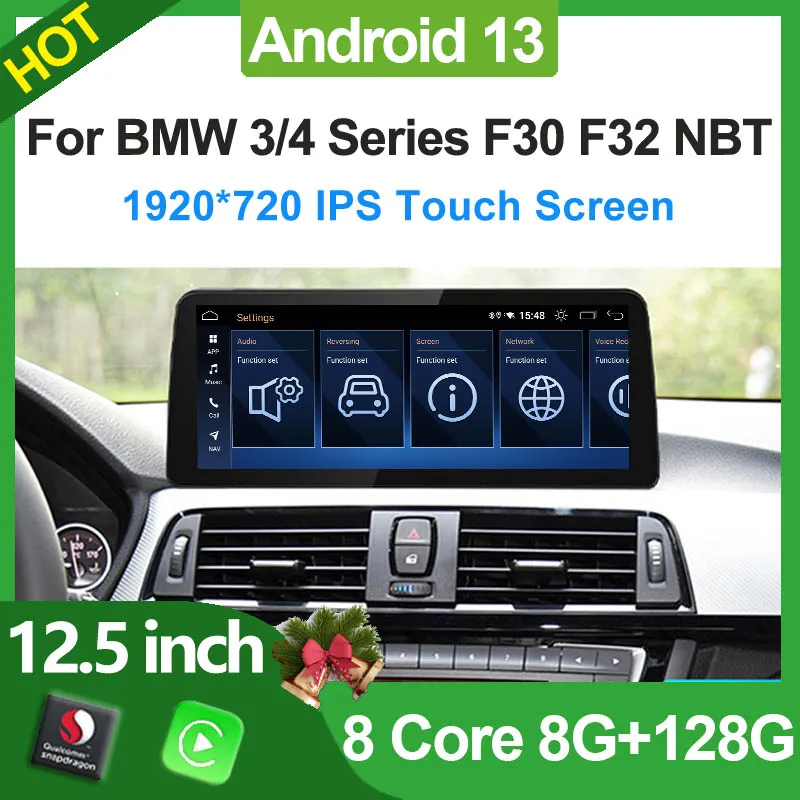 

Android 13 Qualcomm Carplay Auto For BMW 3/4 Series F30 F31 F32 F33 F34 Multimedia Player GPS Navi Stereo Radio Screen WIFI DSP