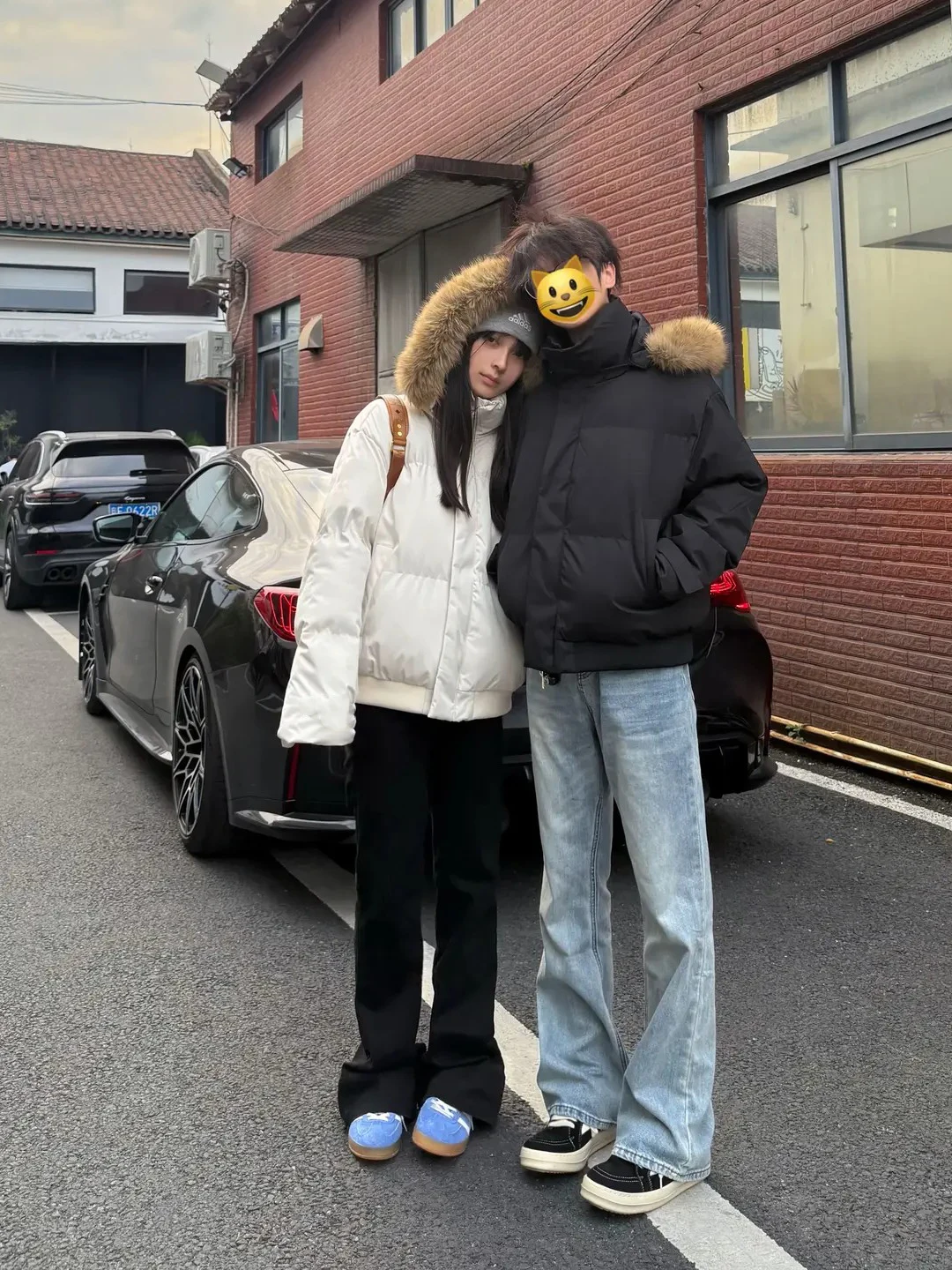 

Light Blue Straight Leg Jeans Men Women Slim Fit High Street Micro Flared Pants Casual Wear Comfortable Stretch Denim Jeans