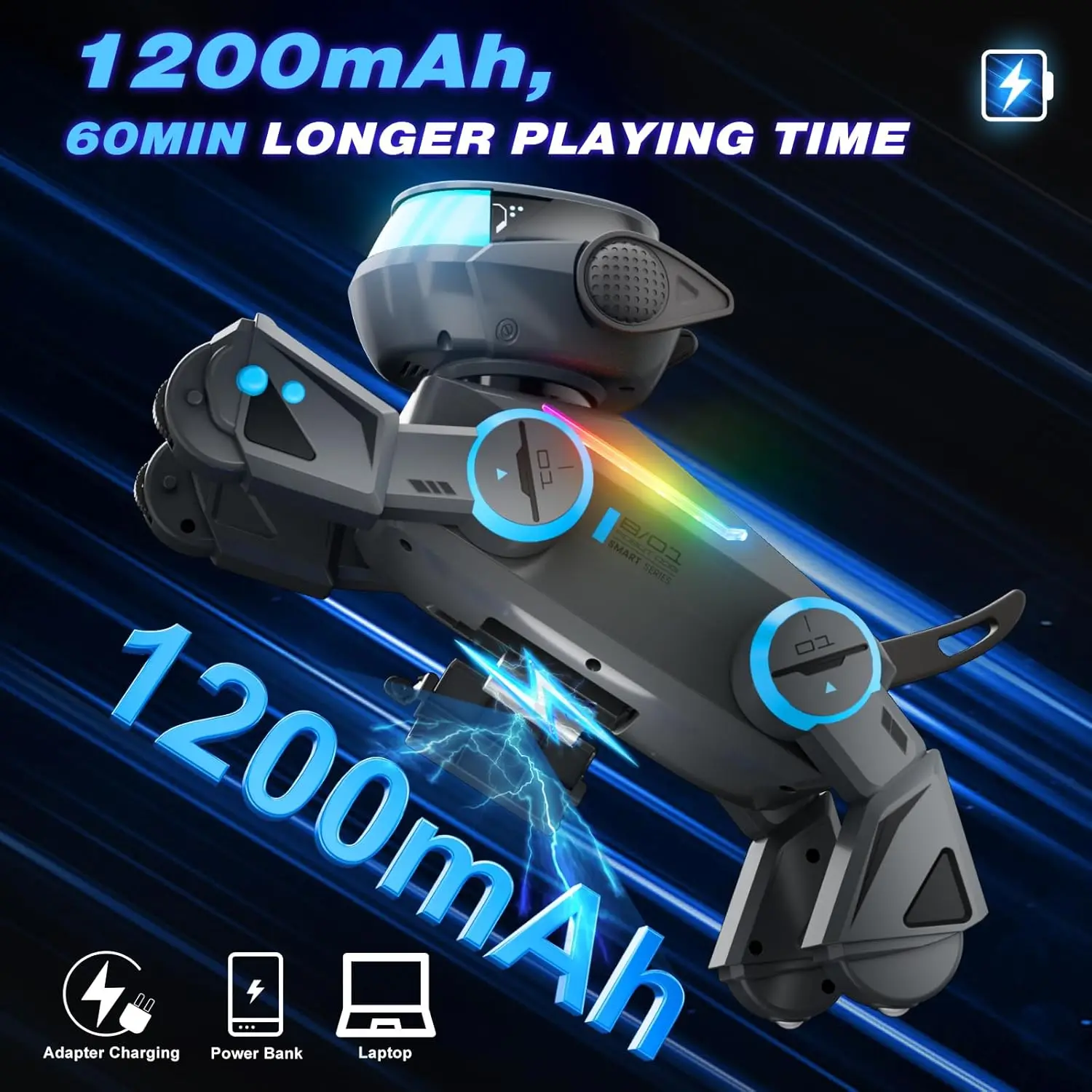 RC Intelligent Robot Dog Multifunction RC Mechanical Dog  Voice Command Programmable With Singing and Dancing Smart Stunt Dog