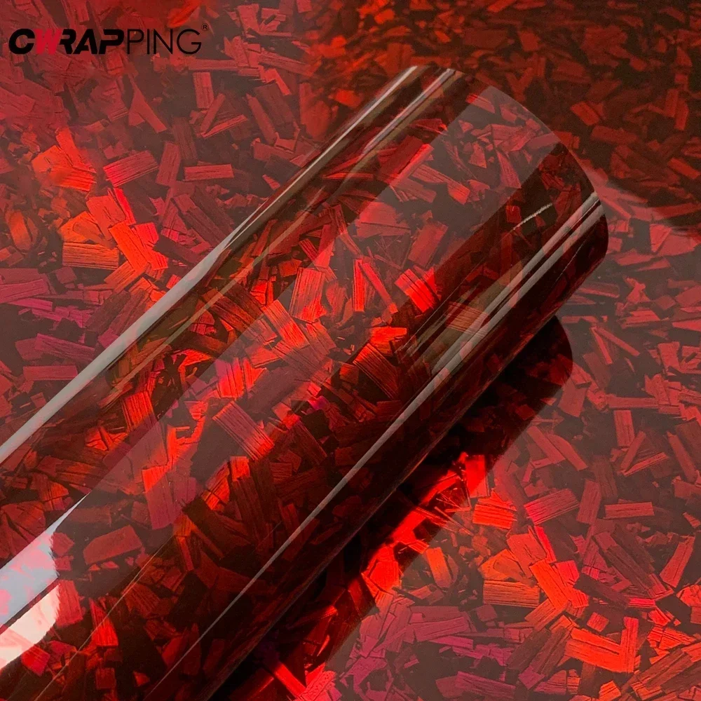 Glossy Red Wrap Foil Car Adhesive Vinyl Wrapping Waterproof Premium PET Air Release Motorcycle Helmet Carbon Fiber Wrap Sticker - view 5