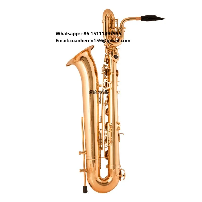 E-flat Baritone Saxophone EB Tone Golden Finish Rust Resistant Brass Body for Professional Performance & Beginner Learning