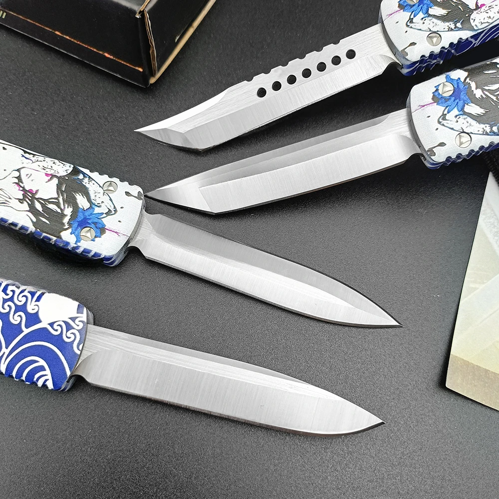 UT Geisha Hunting Pocket Folding Knife T6 Aluminum Handle D2 Steel Blade Survival Self Defense Camping Outdoor Knives EDC