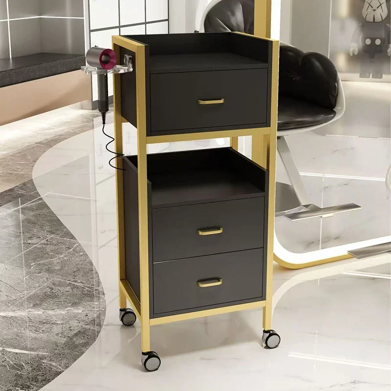 Multi-purpose Trolley Cart Tool Beauty Salon Barber Storage Trolley Hairdressing Salon Auxiliary Carrello Salon Furniture