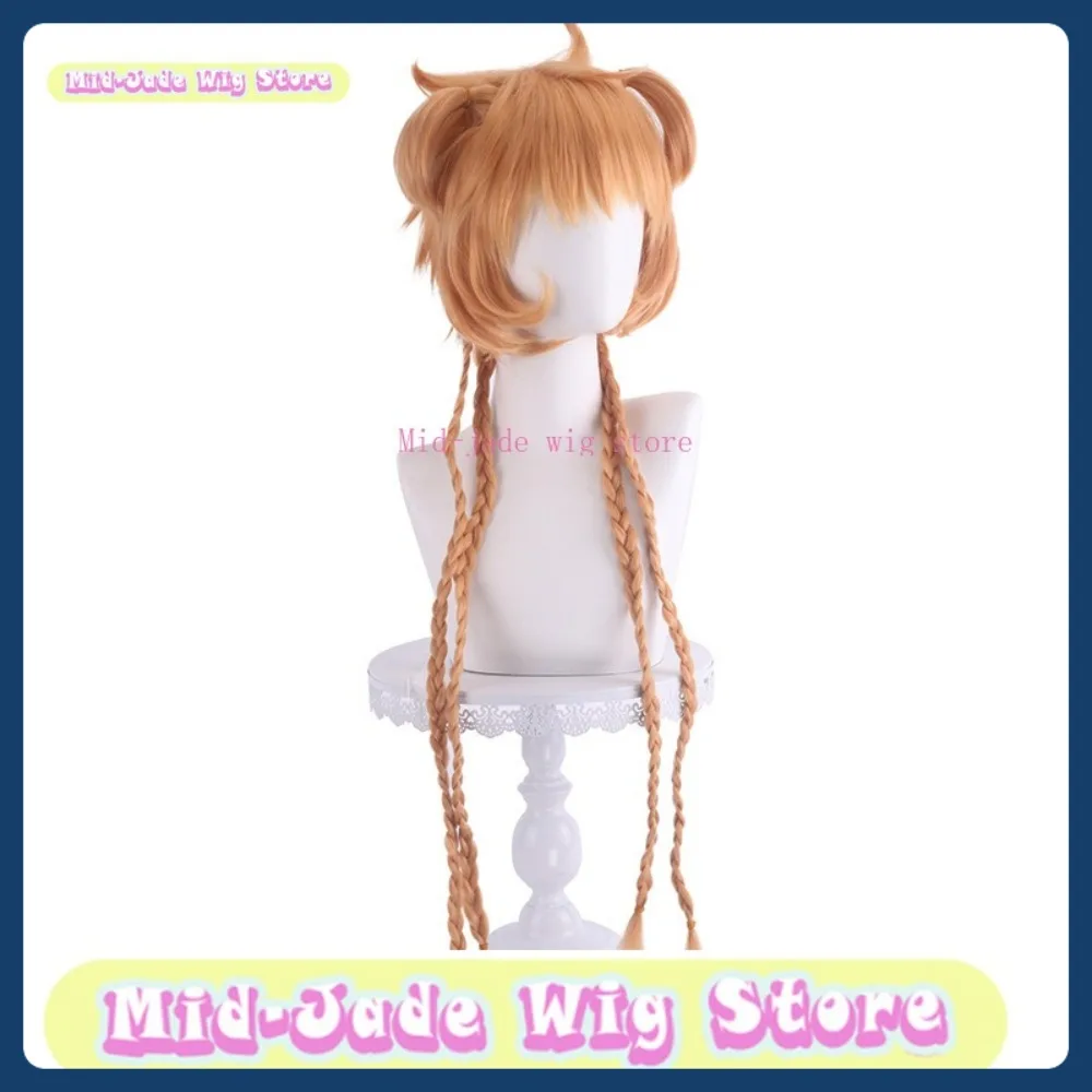 Tienda de pelucas de jade medio, peluca de Cosplay de Tokyo Cat Meow Meow Huang Buling, accesorios de disfraces de juegos de Anime, pelucas de juego de rol