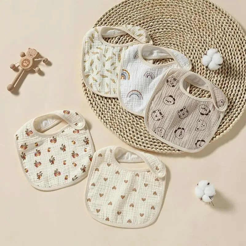 

Q22D Baby Feeding Bibs Multi-Pattern Baby Bibs для девочек и мальчиков хлопок и тазотки TPU