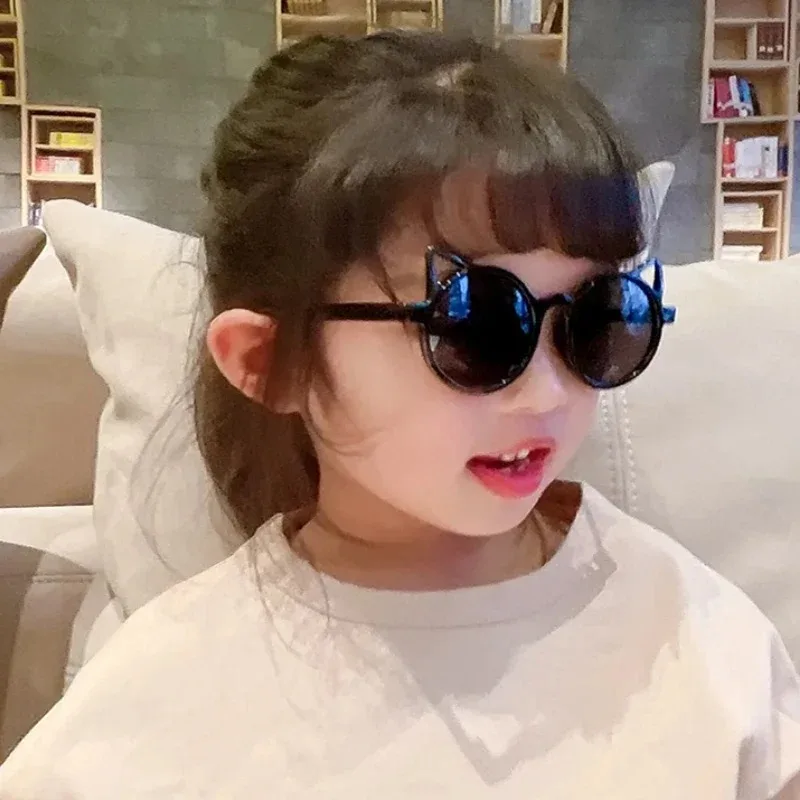 Mädchen Jungen Niedliche Tier Cartoon Ohren Sonnenbrille Outdoor Sonnenschutz Kinder Schöne Vintage Sonnenbrille Schutz Klassische Kinder – Detail 2