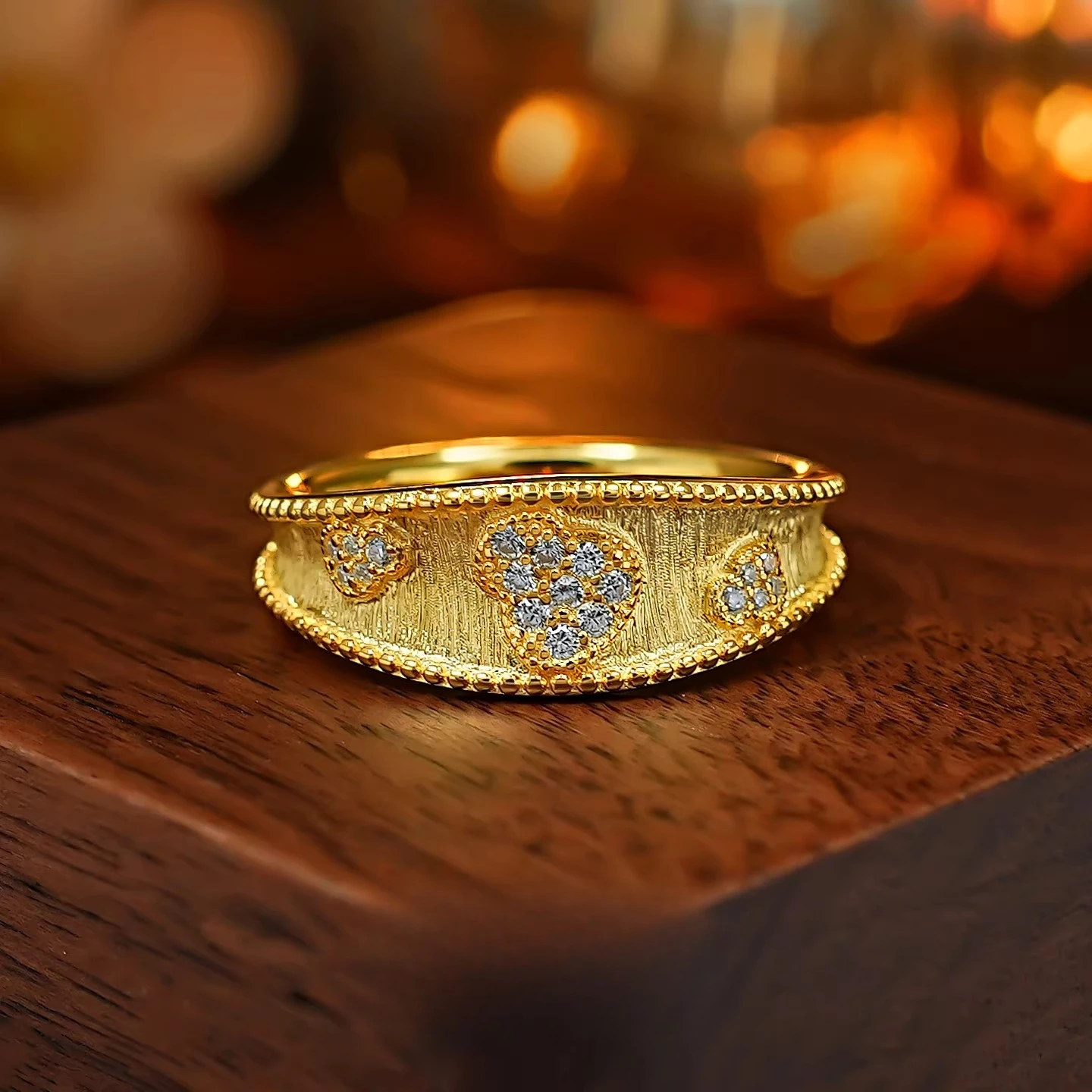 

S925 Silver Ring Ancient Method Love Drawing Fashionable Personality Stacked Ring Finger Jewelry Gift